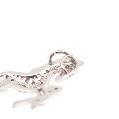 Charles Winston 925 Sterling Silver Real Diamond Horse Slide Charm Pendant