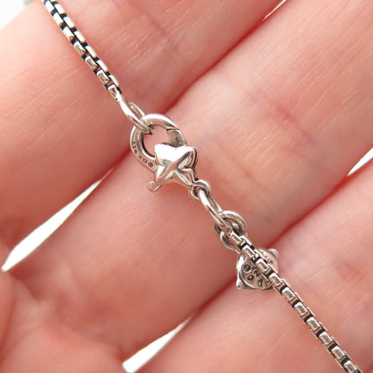 David Yurman Sterling Silver 18K Gold Real Diamond Solari Chain Necklace 16-18"