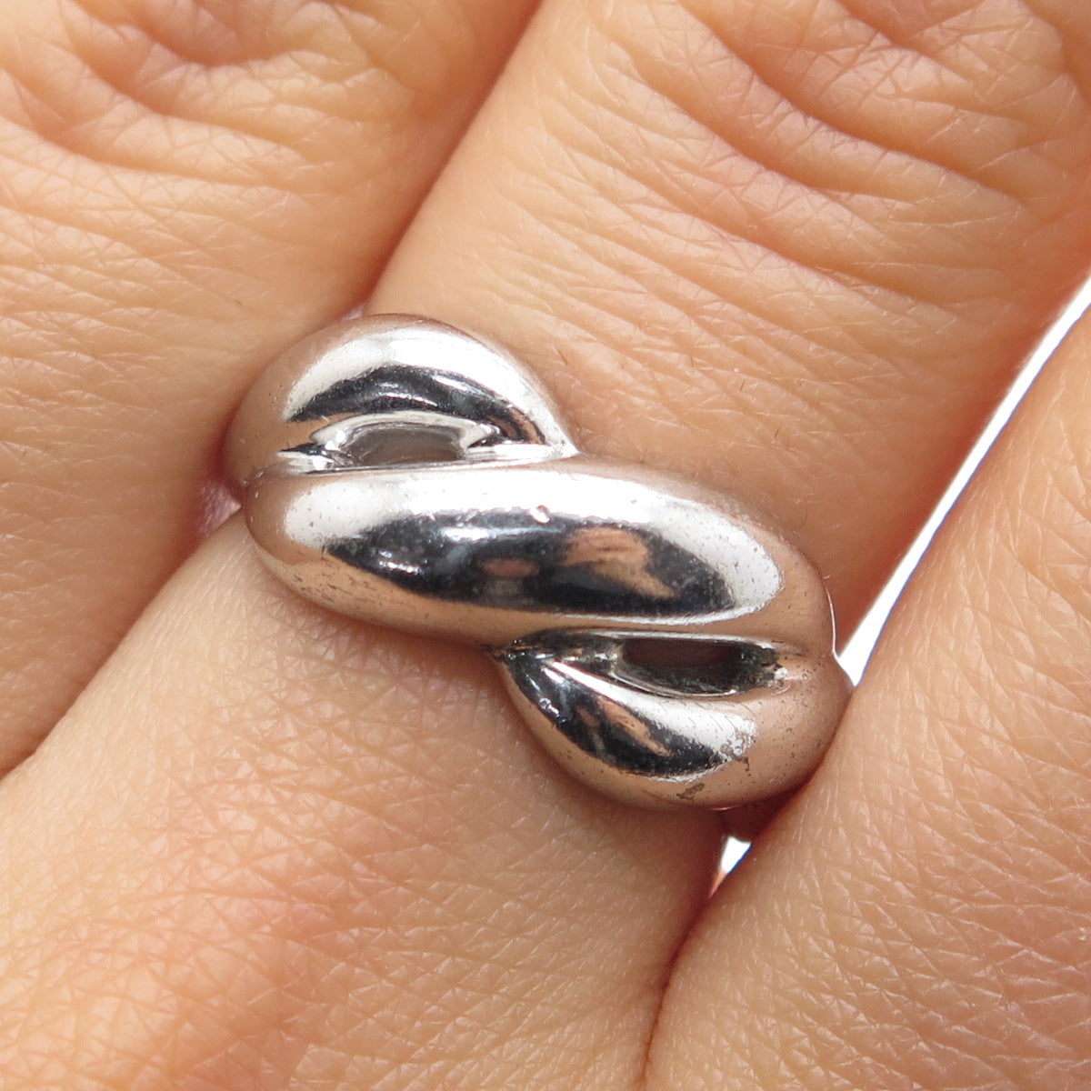 CHAPAL ZENRAY 925 Sterling Silver Vintage Infinity Ring Size 8.25