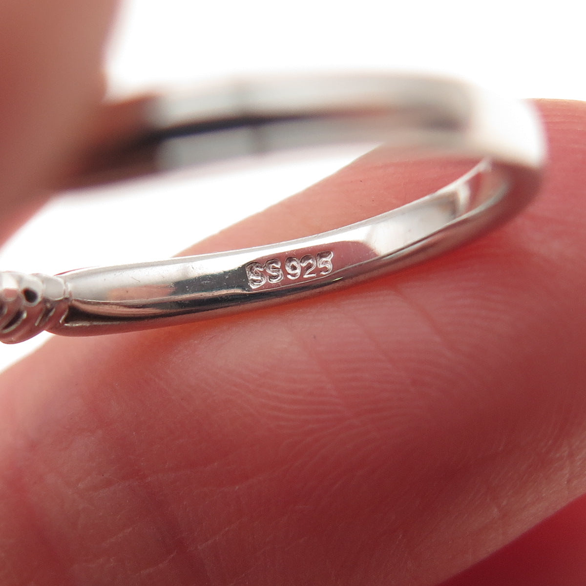 925 Sterling Silver Round-Cut C Z Half Eternity Band Ring Size 6.75