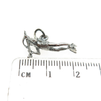 925 Sterling Silver Antique Art Deco Diver 3D Charm Pendant