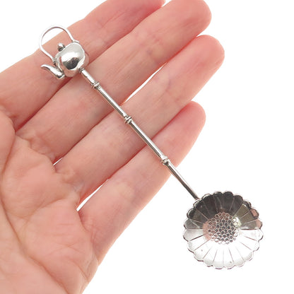 950 Silver Antique Japan Teapot Coffee Spoon