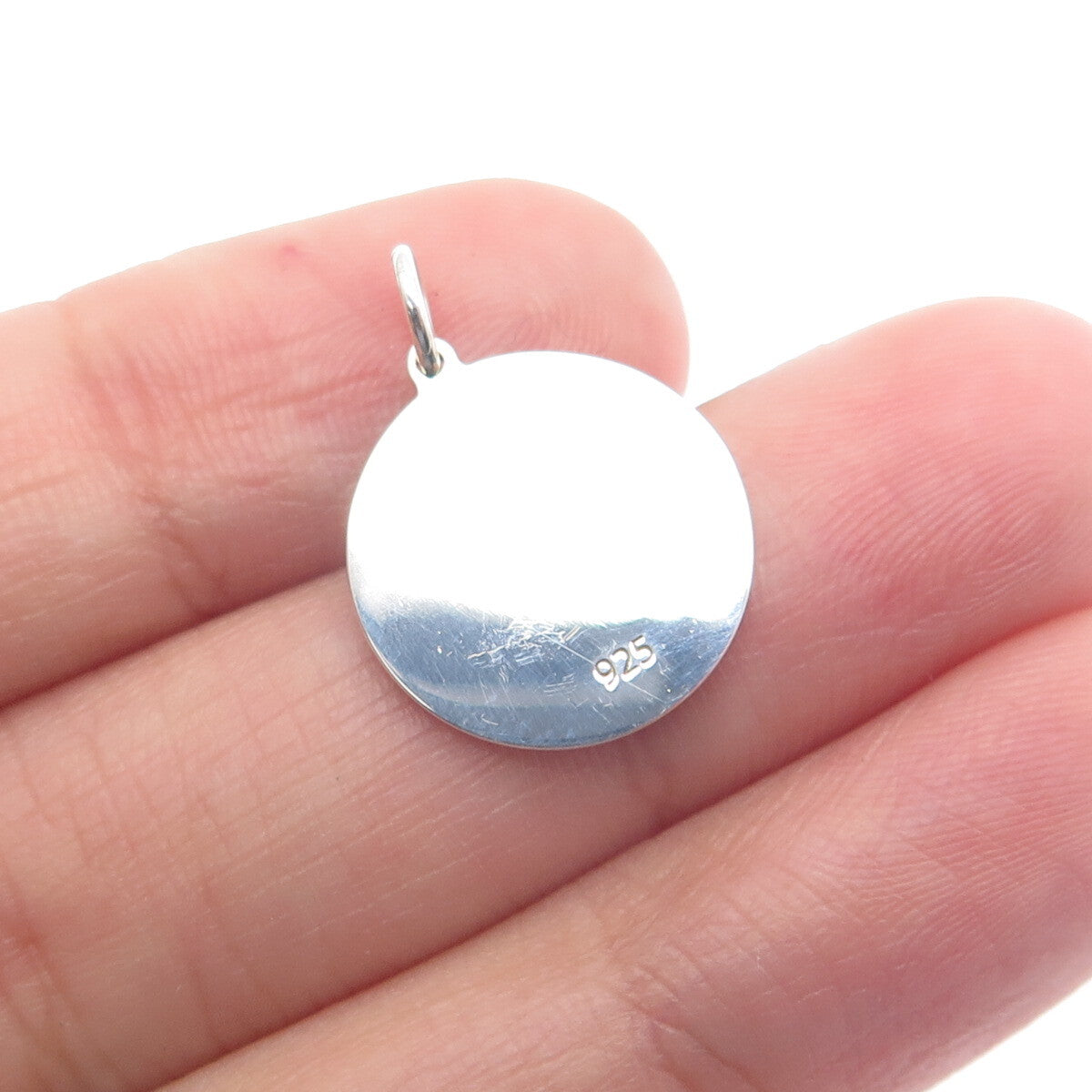 925 Sterling Silver Turquoise Color Enamel "It's A Boy" Minimalist Charm Pendant