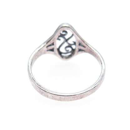 925 Sterling Silver Vintage SS Monogram Oxidized Ring Size 7.75