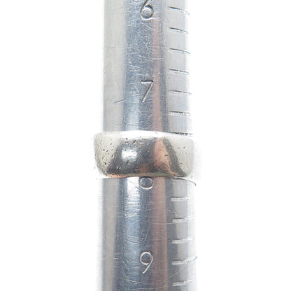 KABANA 925 Sterling Silver Vintage Modernist Flame Oxidized Ring Size 8