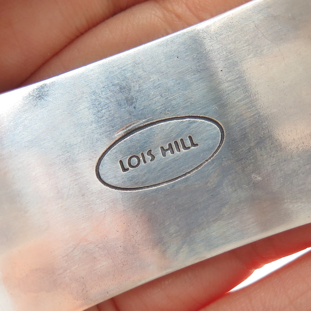 LOIS HILL 925 Sterling Silver Vintage Granulated Scroll Adjustable Bracelet 7.5"
