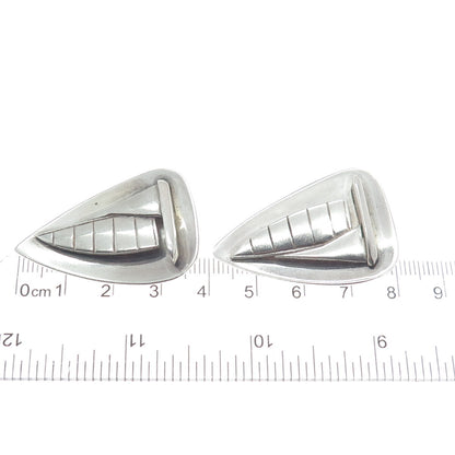 925 Sterling Silver Vintage Sailboat Clip On Earrings