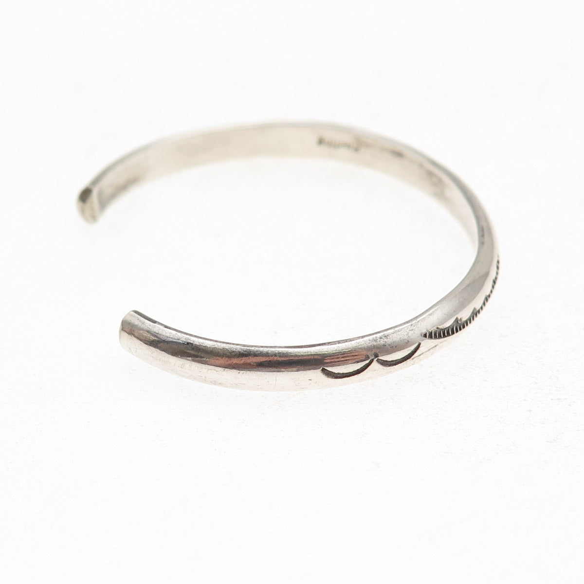 Old Pawn 925 Sterling Silver Vintage Southwestern Adjustable Cuff Bracelet 4.75"