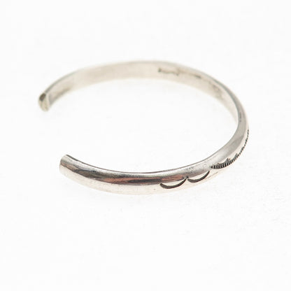 Old Pawn 925 Sterling Silver Vintage Southwestern Adjustable Cuff Bracelet 4.75"