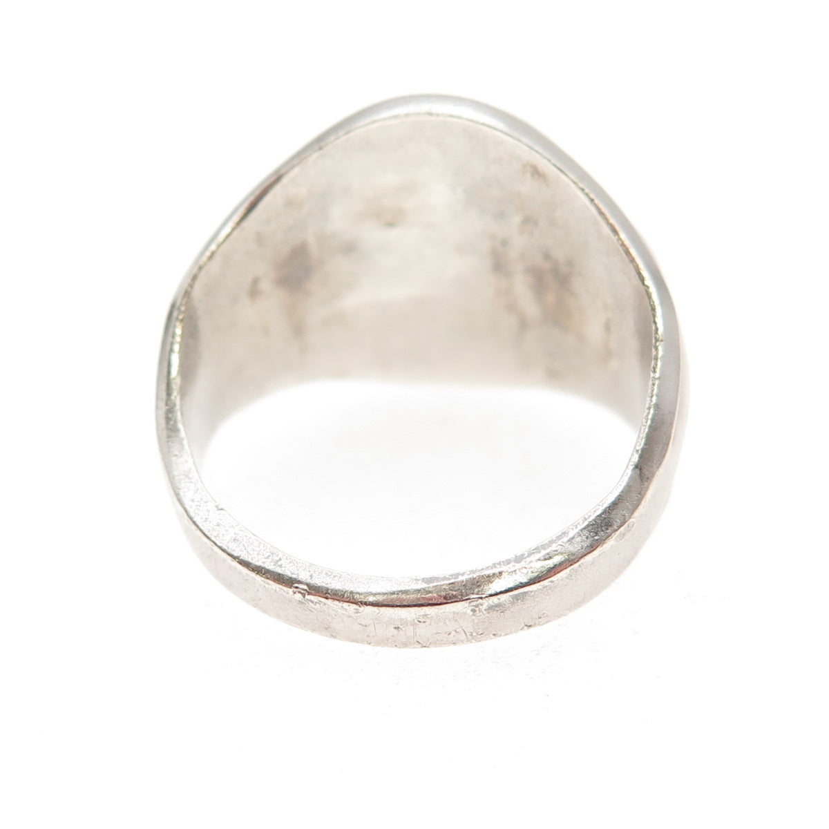 Vargas Sterling Silver Antique Art Deco Engraved RB Mono Signet Ring Size 6.25