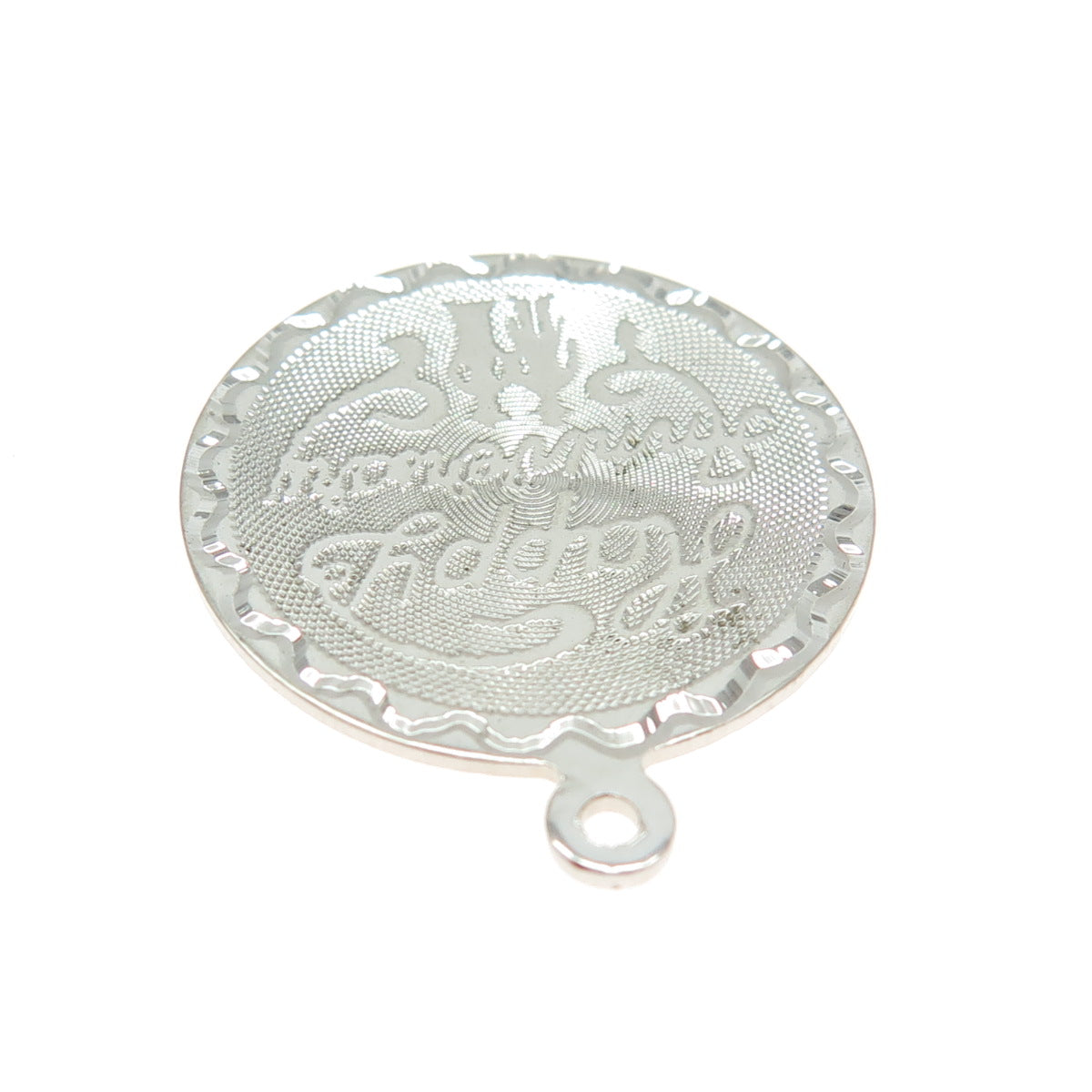 925 Sterling Silver Vintage "Happy Anniversary 25" Pendant