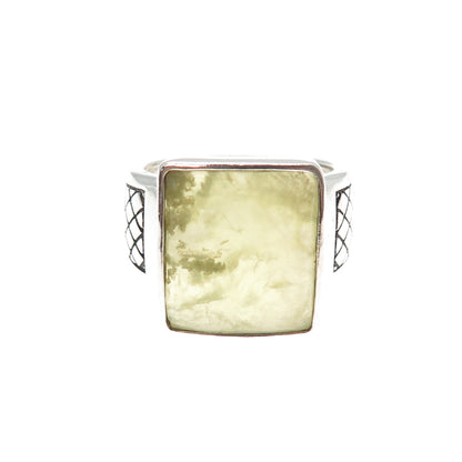 PHLD PlayHardLookDope 925 Sterling Silver Real Prehnite Ring Size 10.75