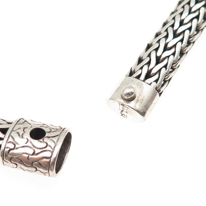 John Hardy Sterling Silver Vintage Woven Icon Heavy 184.5g Chain Necklace 16"