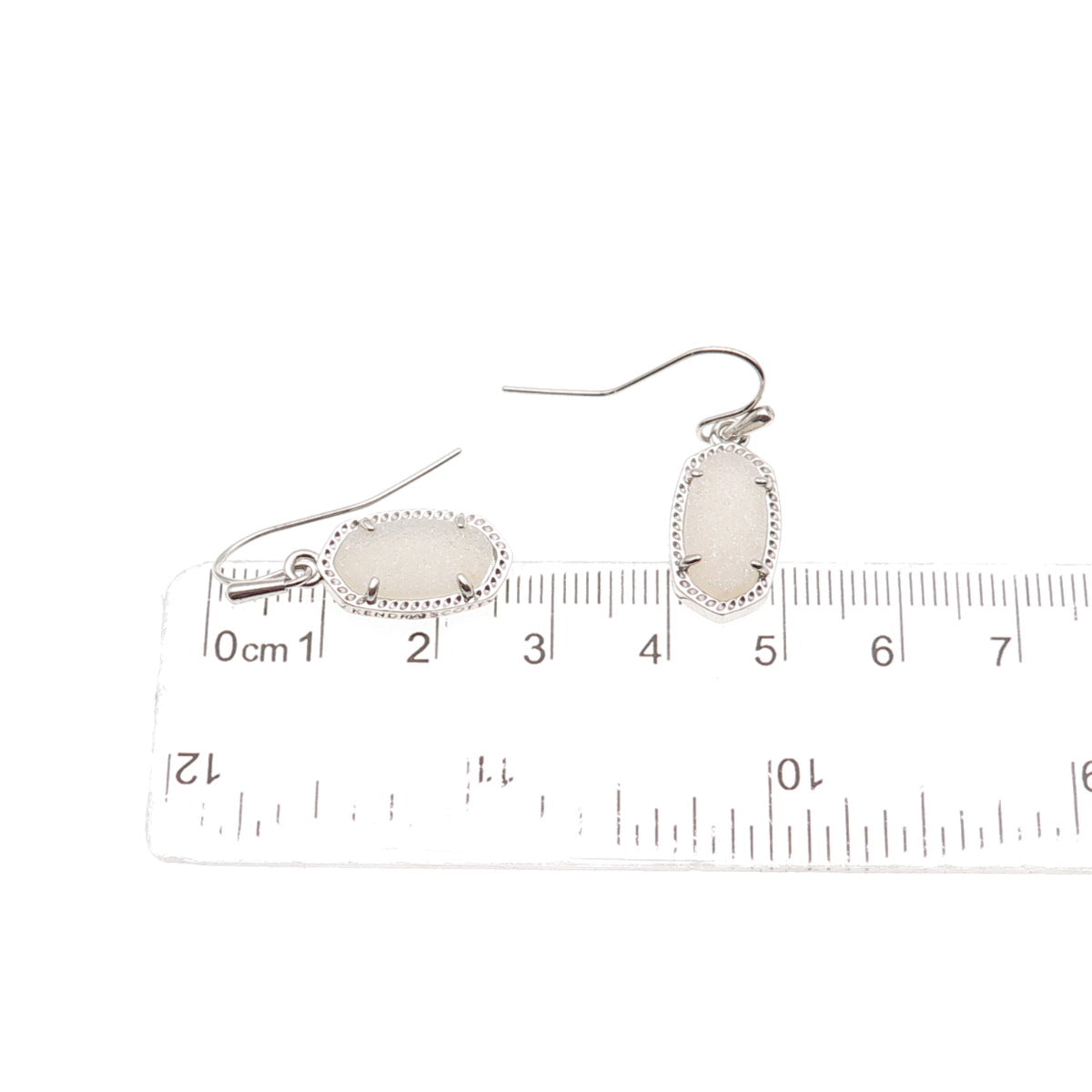 Kendra Scott Silver-Tone Real Druzy Dangle Earrings