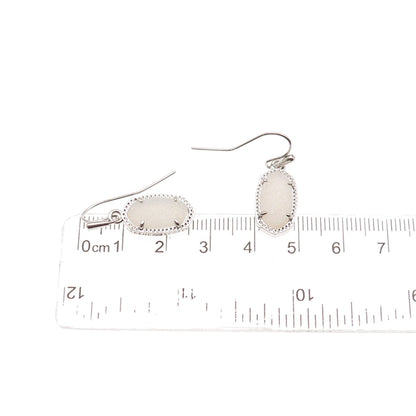 Kendra Scott Silver-Tone Real Druzy Dangle Earrings