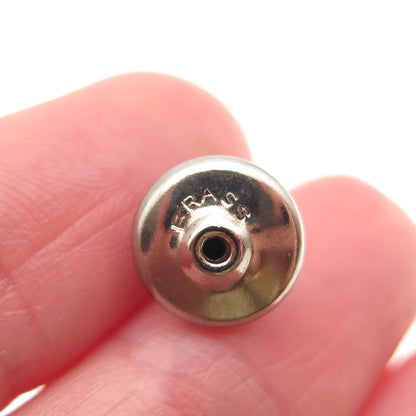 LAMODE 925 Sterling Silver Vintage Diamond-Cut North Star Lapel Pin