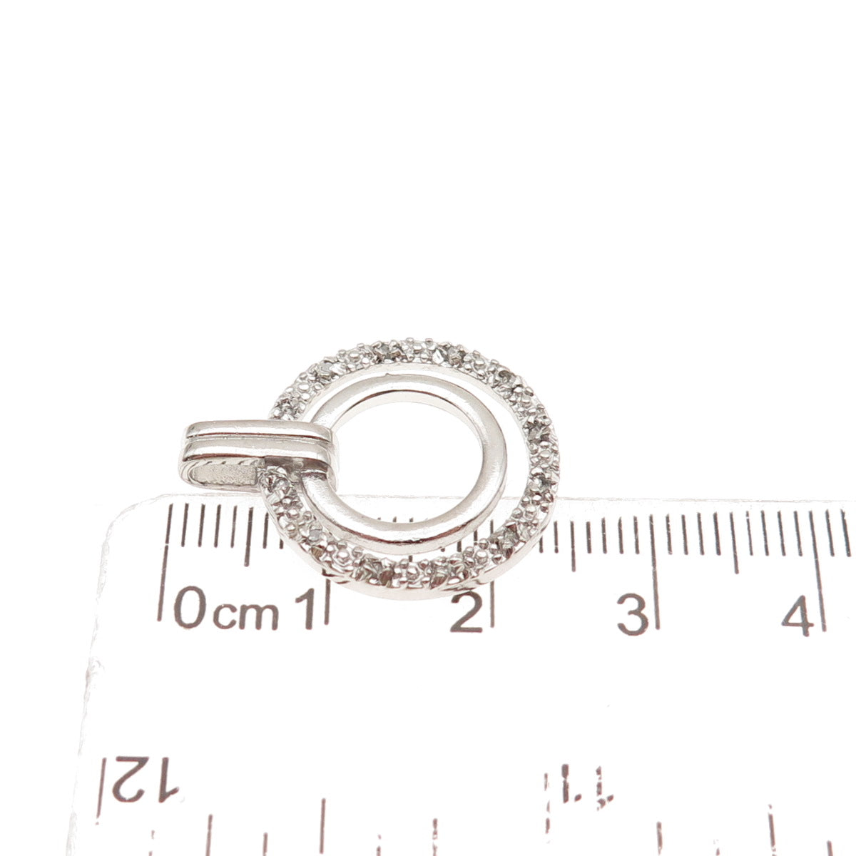 Charles Winston 925 Sterling Silver Real Diamond Circle of Life Charm Pendant