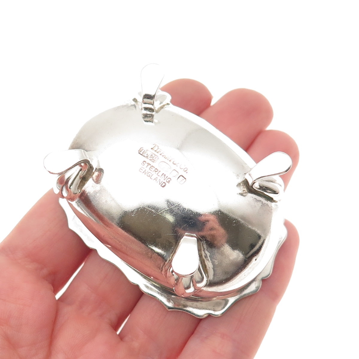 TIFFANY & CO. 925 Sterling Silver Glass Vintage 2005 Mustard Pot / Insert