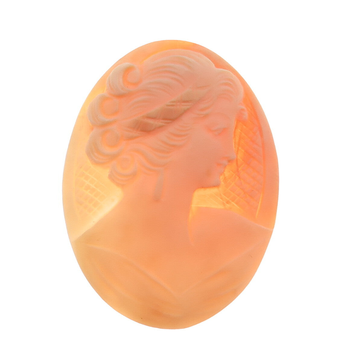 Antique Victorian Real Carved Mother-of-Pearl Lady Cameo