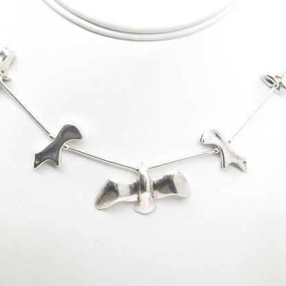 Skyway Trading Co Sterling Silver Vintage Southwestern Animal Chain Necklace