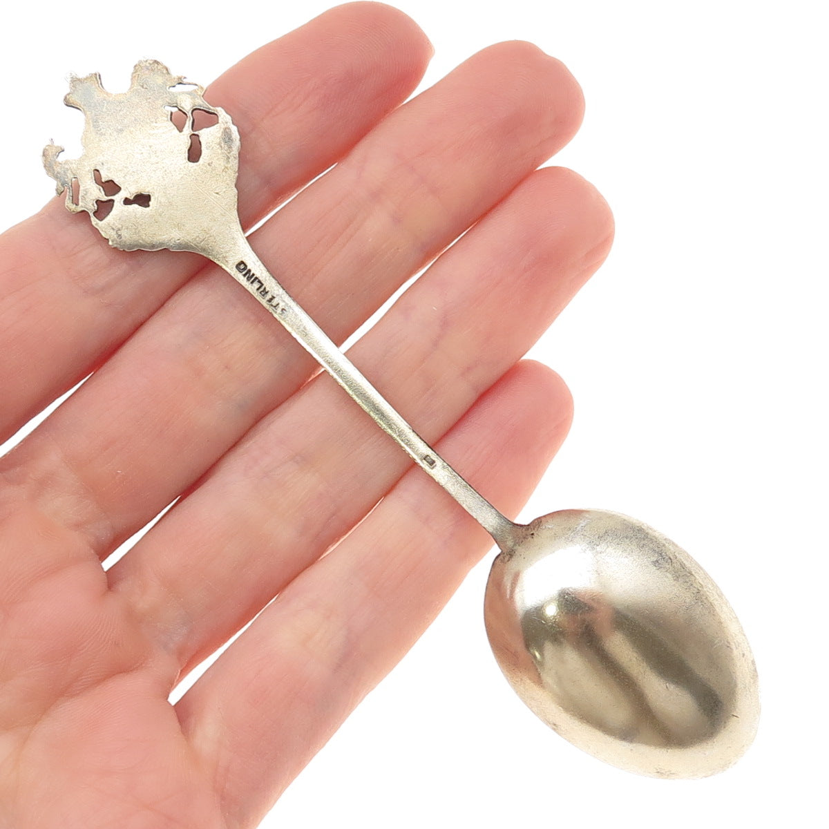 925 Sterling Antique Art Deco Canada Enamel Halifax Coat of Arms Coffee Spoon