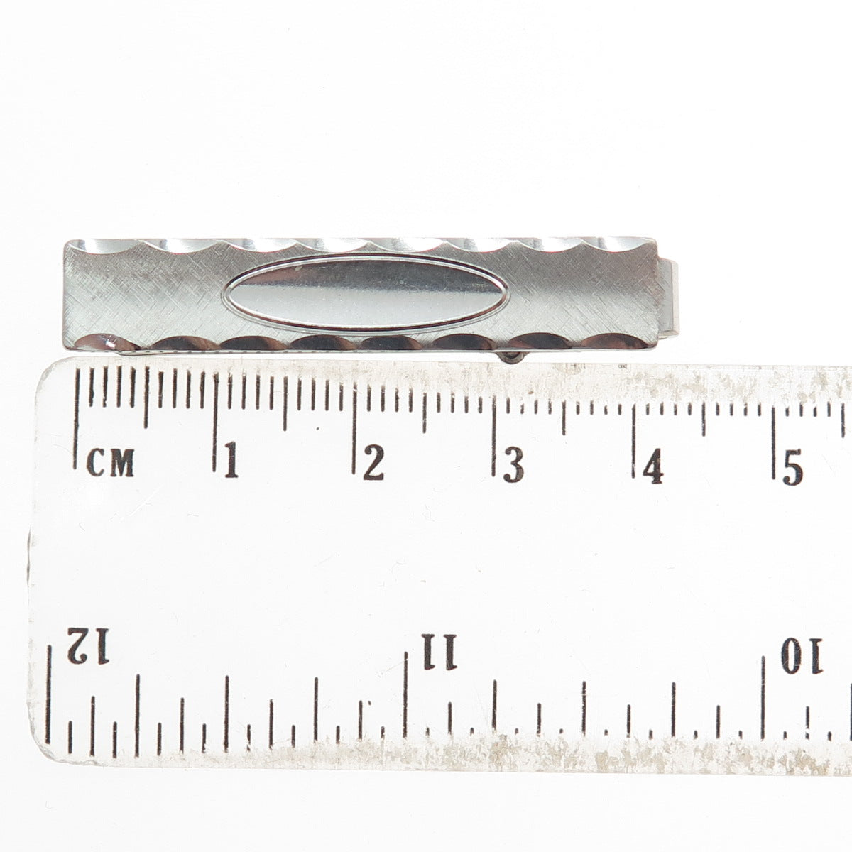 ANSON 925 Sterling Silver Antique Textured Tie Clip