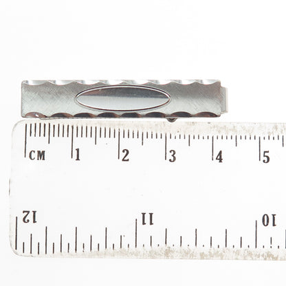 ANSON 925 Sterling Silver Antique Textured Tie Clip