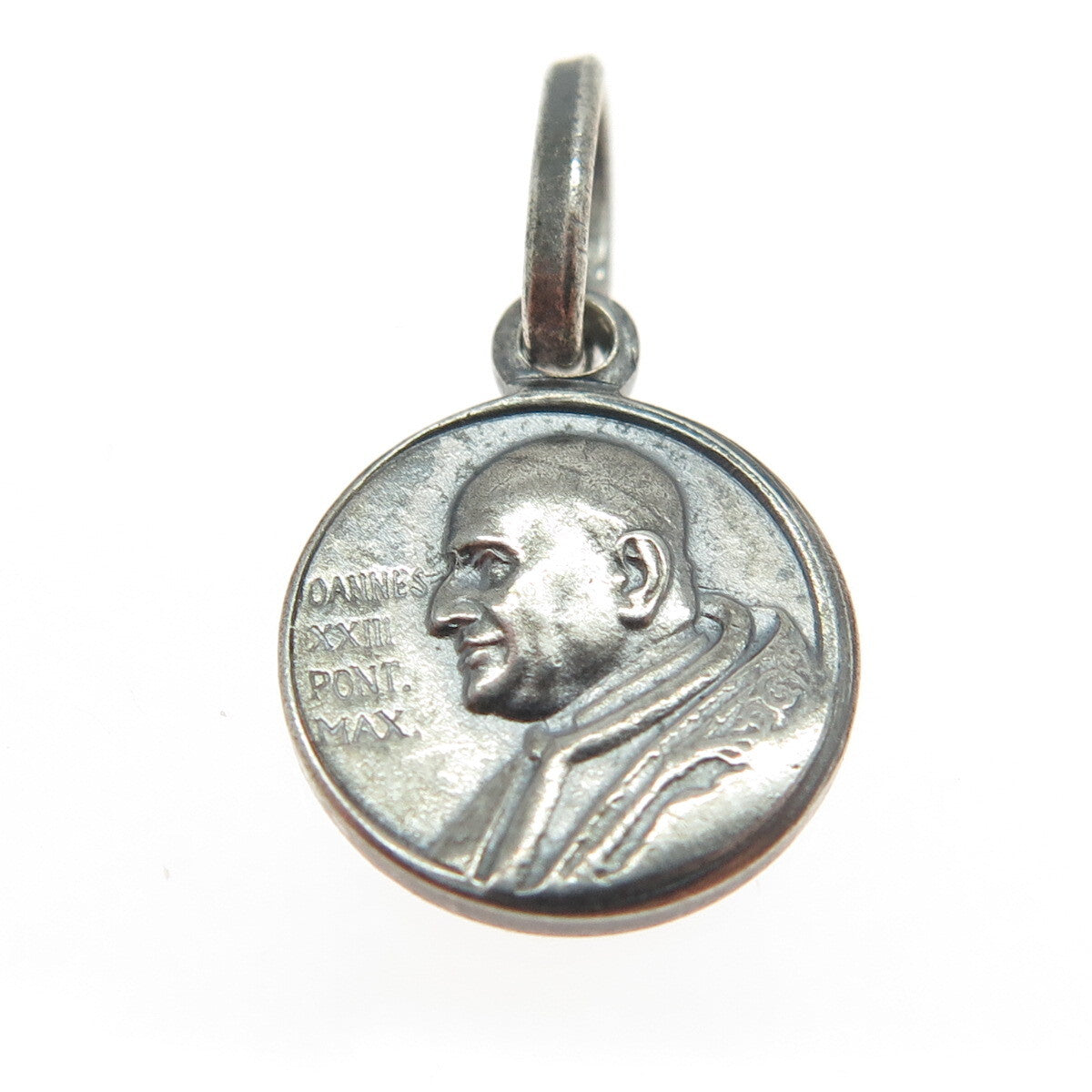 800 Silver Vintage Joannes XXIII Pont Max. Religious Pendant