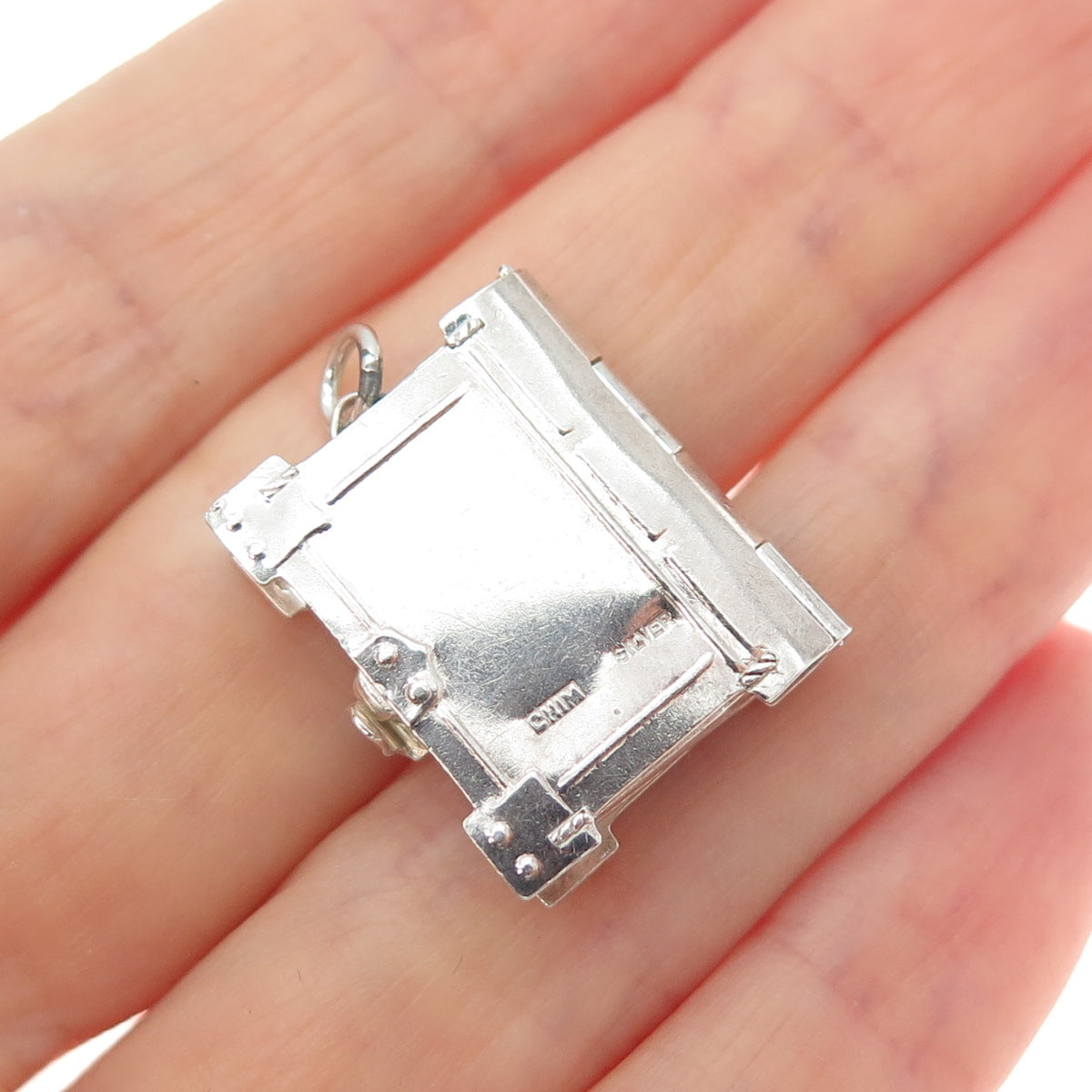 CHIM 925 Sterling Silver Vintage Holy Bible Locket Minimalist Charm Pendant