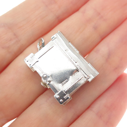 CHIM 925 Sterling Silver Vintage Holy Bible Locket Minimalist Charm Pendant