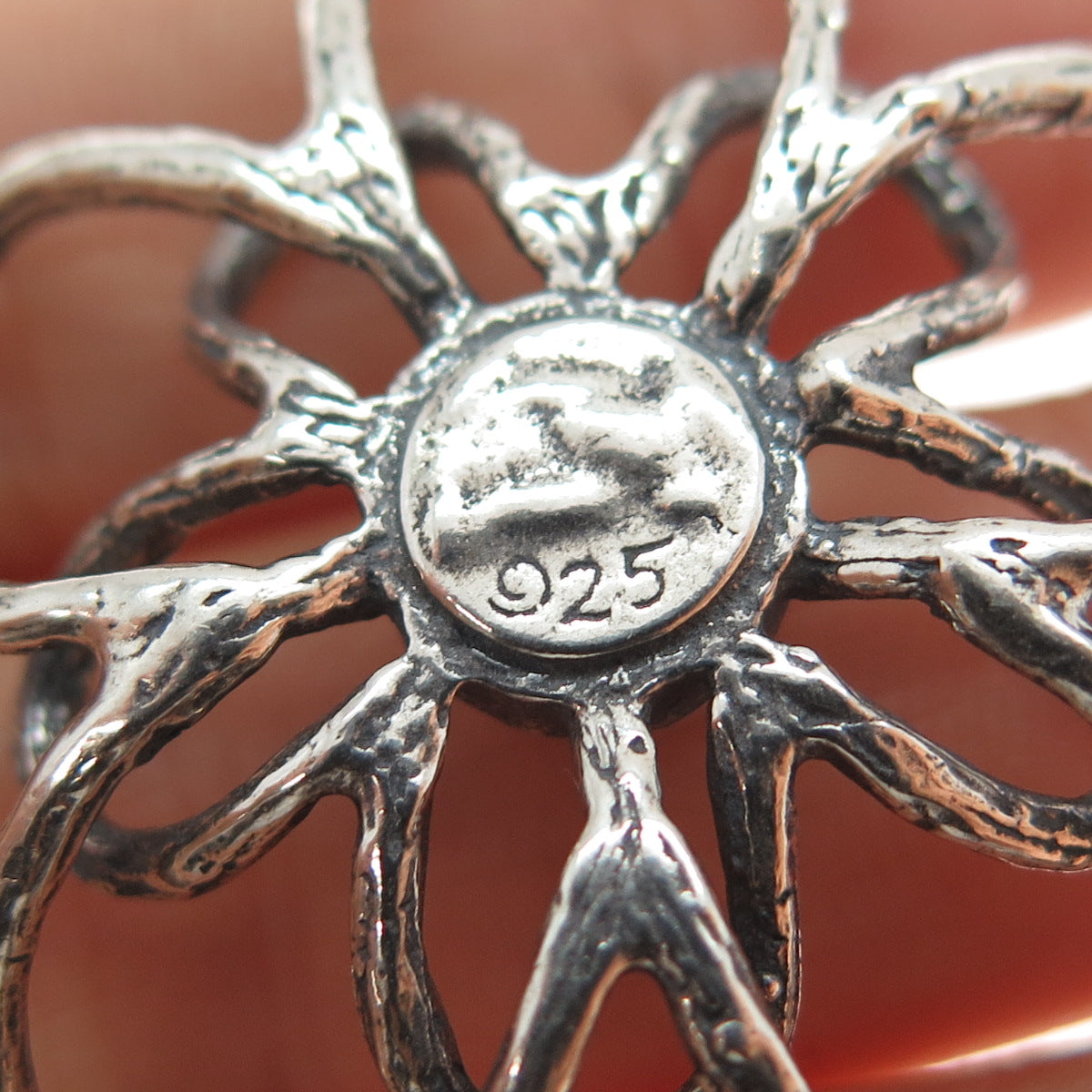 925 Sterling Silver Vintage Real Pearl Flower Blossom Chain Necklace 16"