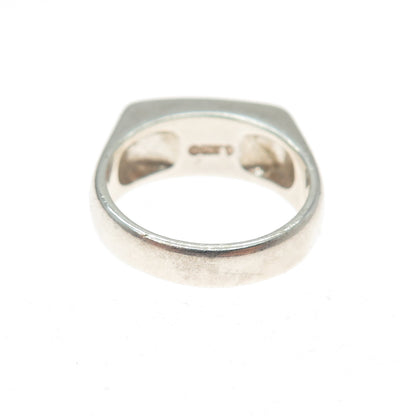 CAROLYN POLLACK Sterling Silver Vintage Turquoise Lapis Onyx & MOP Ring Size 6.5