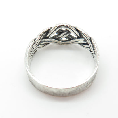 925 Sterling Silver Vintage Viking / Celtic Knot Ring Size 10