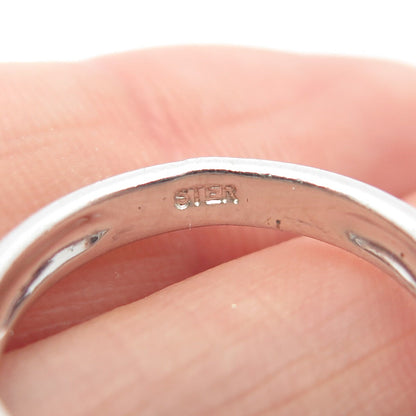 925 Sterling Silver Vintage C Z Ring Size 7