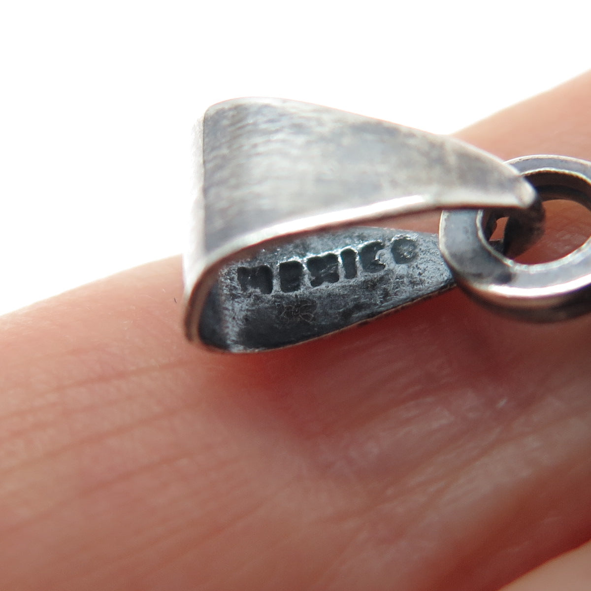 925 Sterling Silver Vintage Mexico Lighting Bolt Letter Z Oxidized Charm Pendant