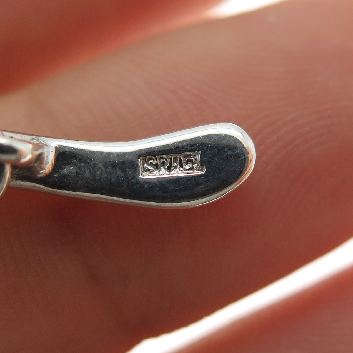 HAGIT GORALI 925 Sterling Silver Vintage Israel Charoite Rolo Chain Necklace 32"