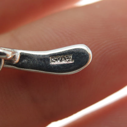 HAGIT GORALI 925 Sterling Silver Vintage Israel Charoite Rolo Chain Necklace 32"