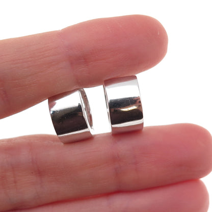 925 Sterling Silver Round-Cut C Z Hoop Earrings