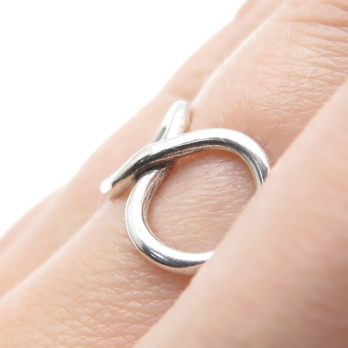 925 Sterling Silver Vintage Infinity Ring Size 7.75