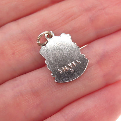 925 Sterling Silver Vintage Enamel New Brighton Charm Pendant