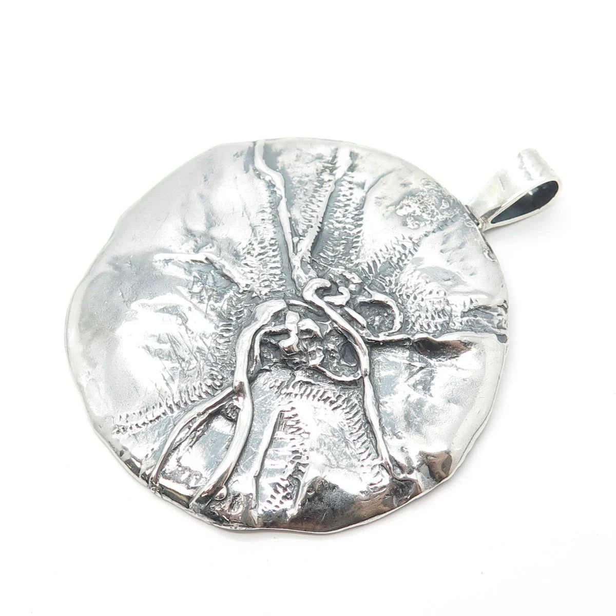 925 Sterling Silver Vintage Modernist Pendant