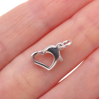 925 Sterling Silver Bracelet / Necklace Heart Lobster Lock Clasp