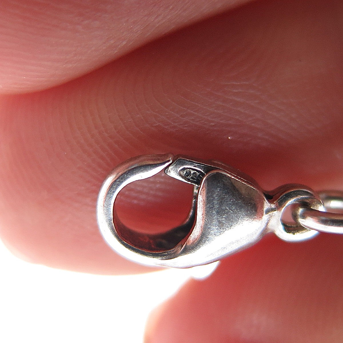 VALERIO V-8 Sterling Silver Vintage Poland Amber Modernist Chain Necklace 16"