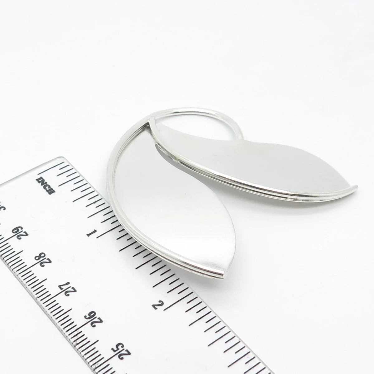 925 Sterling Silver Vintage LUNT Leaf Pin Brooch