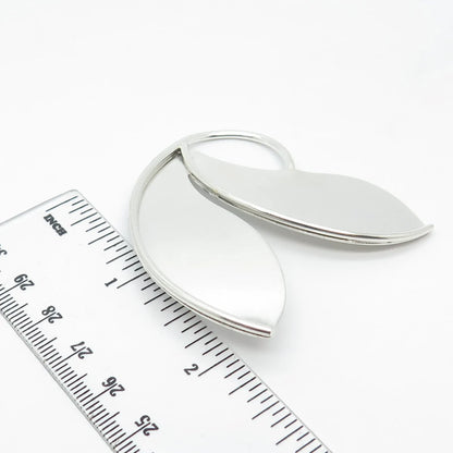 925 Sterling Silver Vintage LUNT Leaf Pin Brooch