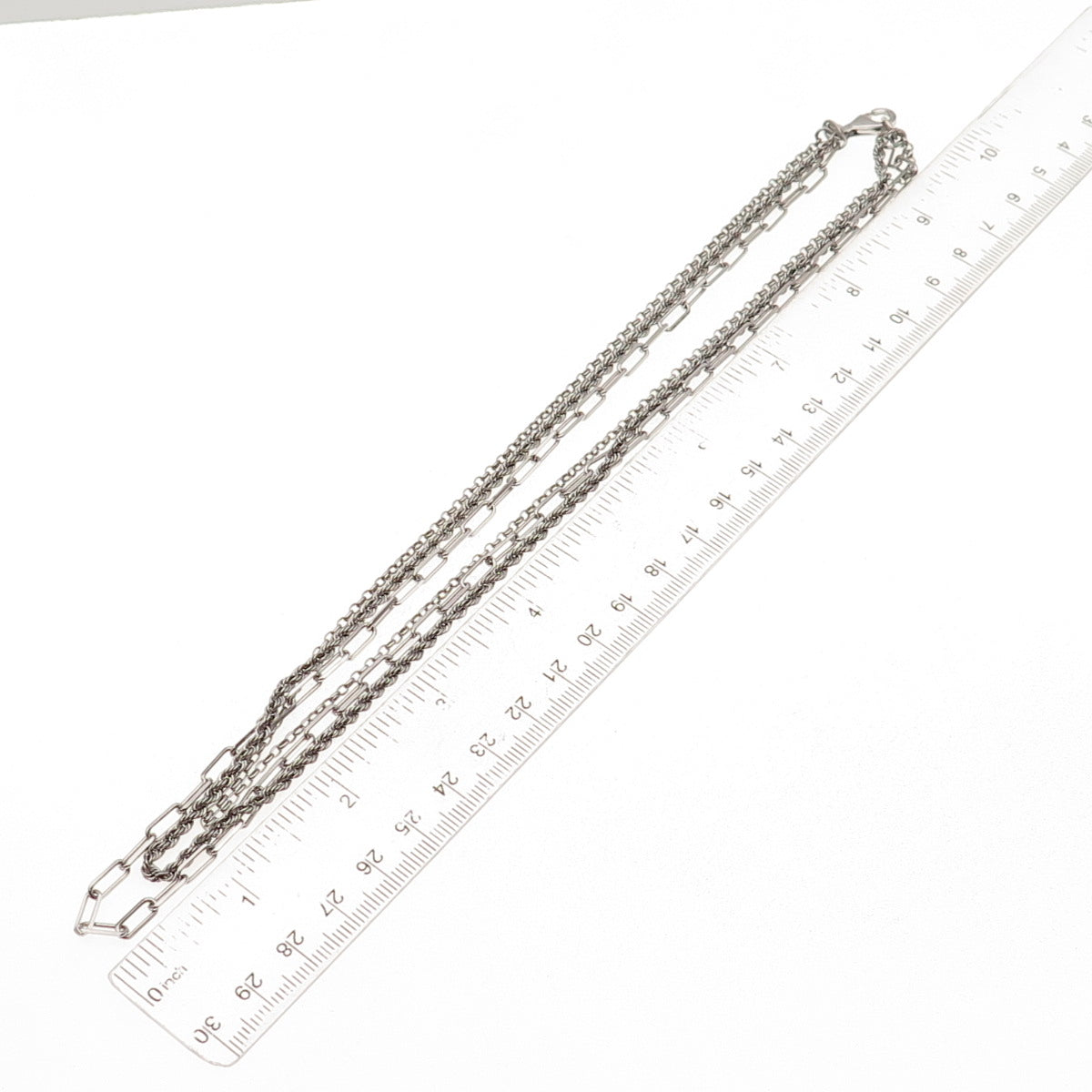 925 Sterling Silver Italy Multi-Chain Necklace 16"