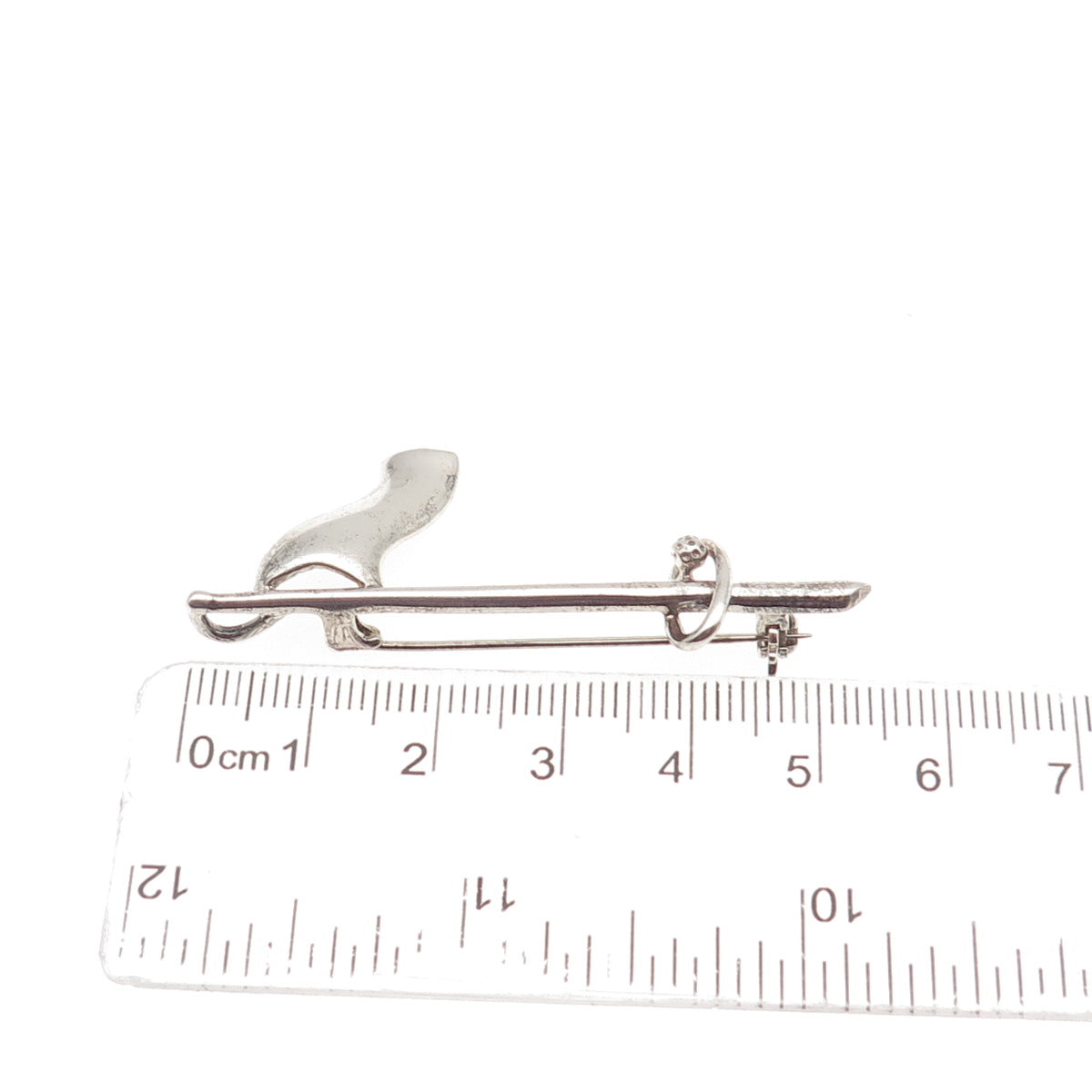 925 Sterling Silver Vintage Flagstick Golf Oxidized Pin Brooch / Pendant