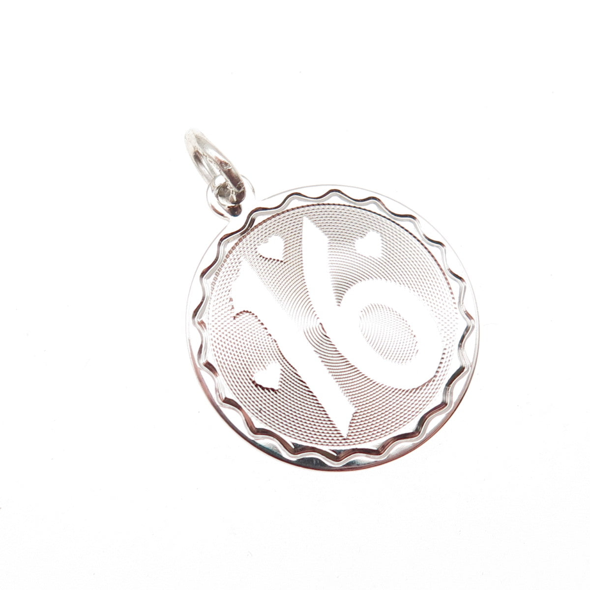 SPENCER 925 Sterling Silver Vintage Sweet 16 Charm Pendant