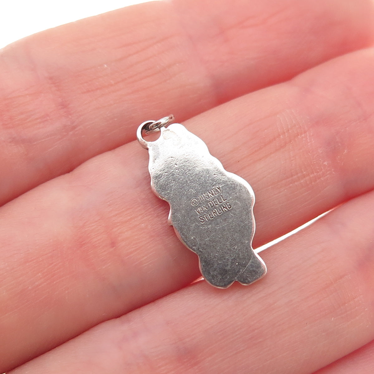 Disney & Van Dell 925 Sterling Silver Vintage Winnie the Pooh Charm Pendant