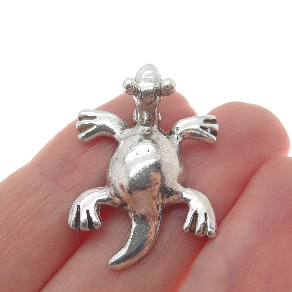 950 Silver Vintage Lizard Minimalist Pendant